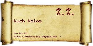 Kuch Kolos névjegykártya