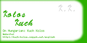 kolos kuch business card